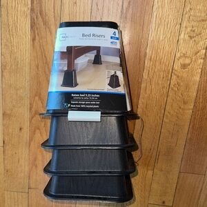 Mainstays Black Bed Risers Set of 4
